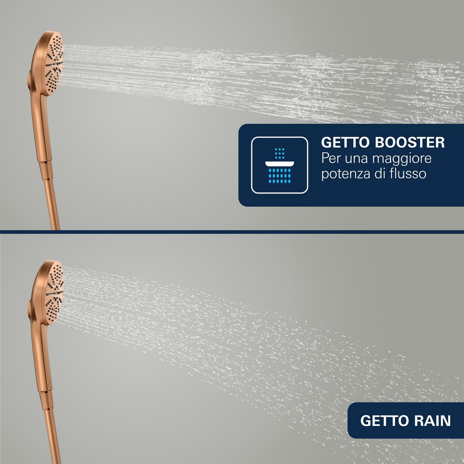 GROHE Vitalio Joy+ 120 134866DL00 saliscendi bronzo con portasapone
