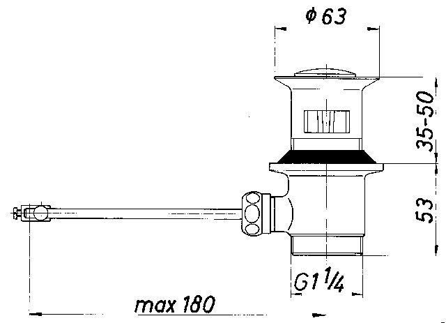 Schmiedl GS1051 piletta lavabo 1 1/4 con asta