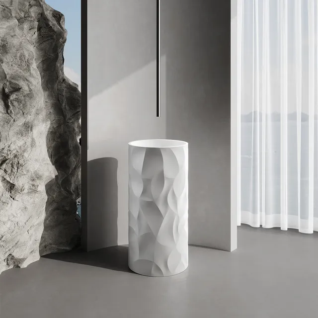 Sined Zefiro lavabo freestanding bianco 90x45 cm resina