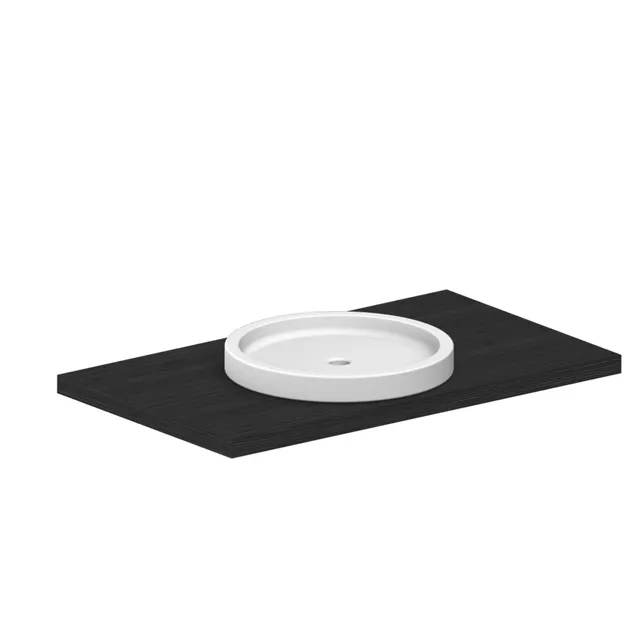 Scarabeo Bucket 50 H6 lavabo tondo bianco ceramica