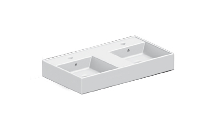 Scarabeo Teorema 2.0 101x46 lavabo appoggio ceramica bianca