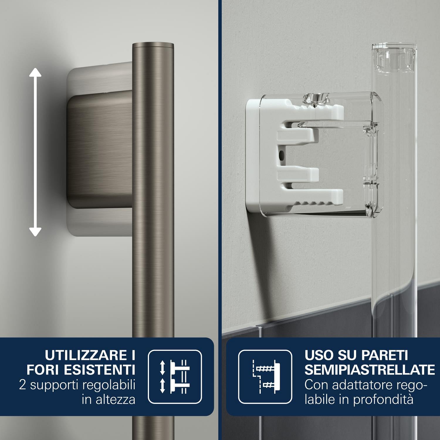 GROHE Vitalio Joy+ 120 134866AL00 saliscendi antracite con portasapone