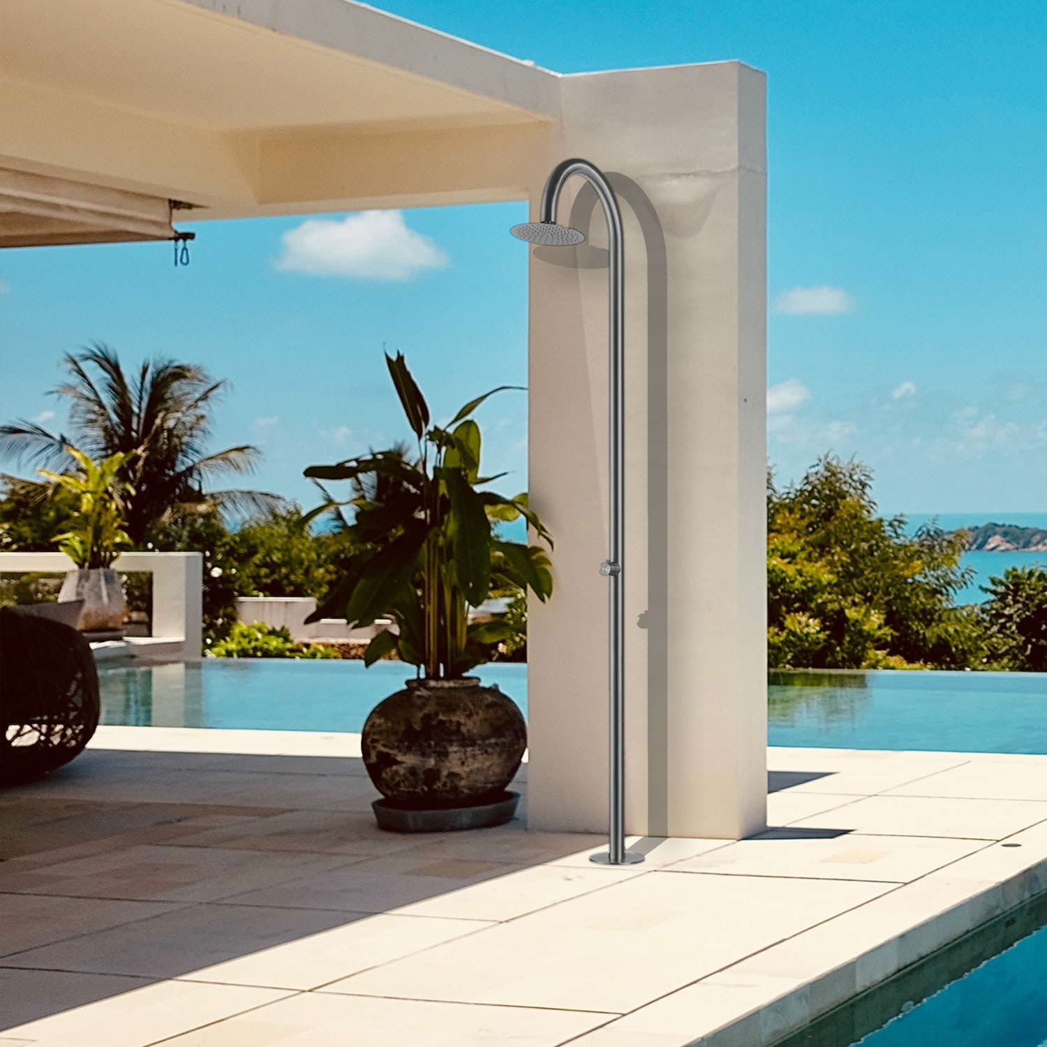 Sined Palau doccia da esterno acqua fredda inox 316L