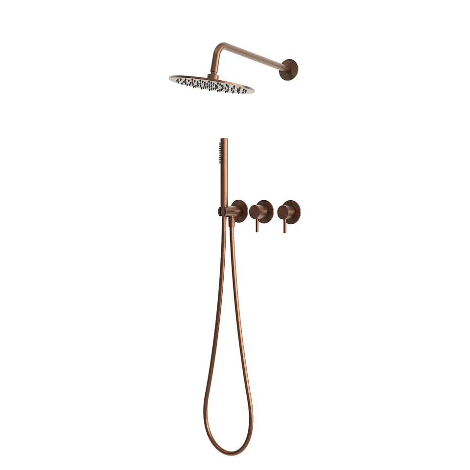 Sined Kit Doccia Parete Acqua Fredda 25 Oro Rosa Incasso