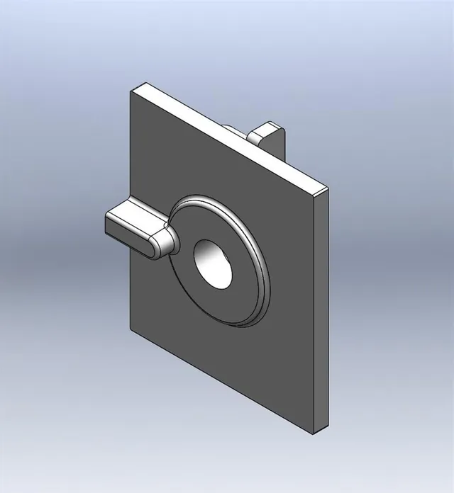 Vismaravetro supporto anta forata argento satinato box doccia