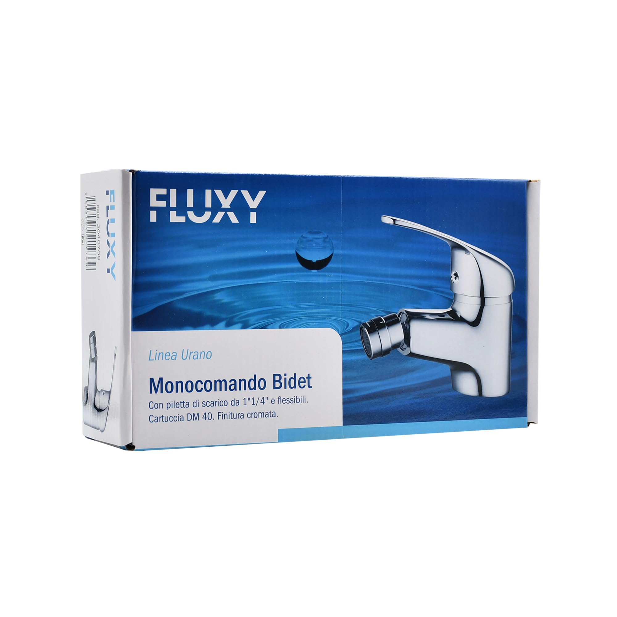 Fluxy Urano miscelatore bidet cromato con piletta