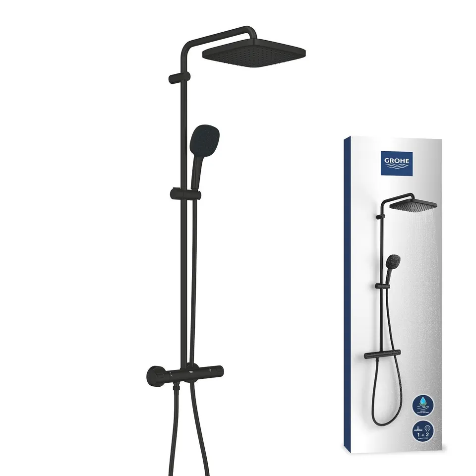 GROHE Vitalio Comfort 266962431 colonna doccia nero squadrato