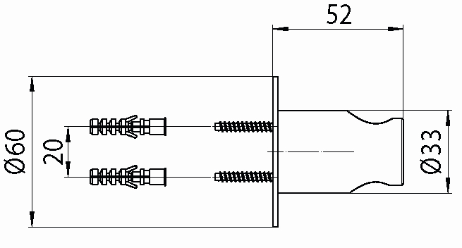 Schmiedl GS717291 supporto a parete per doccetta