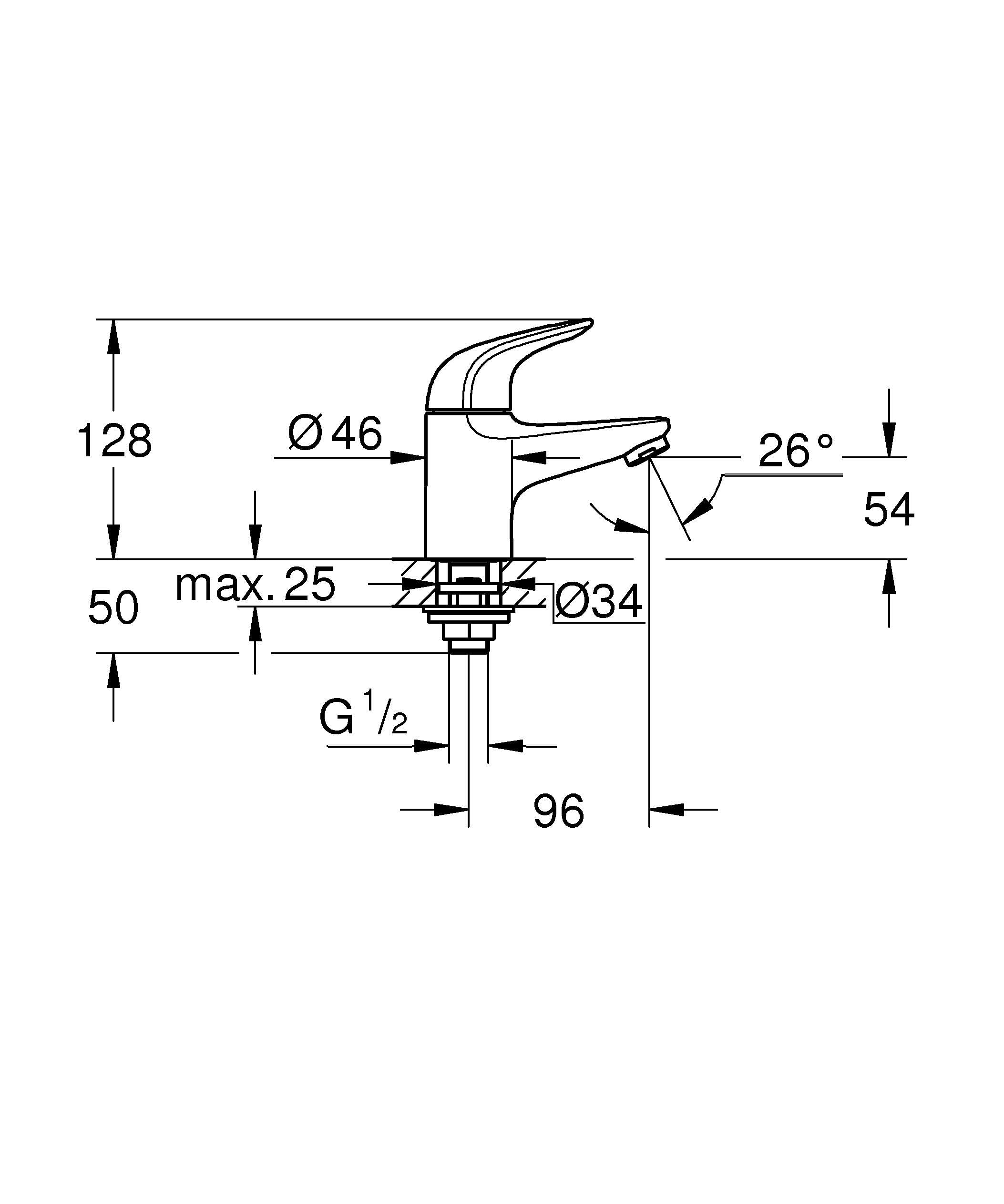 GROHE Swift 20617001 miscelatore lavabo XS cromo
