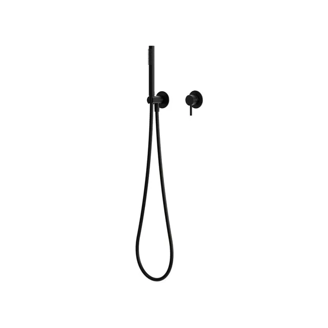 Sined Set Miscelatore Muro Doccino Levante kit doccia nero inox
