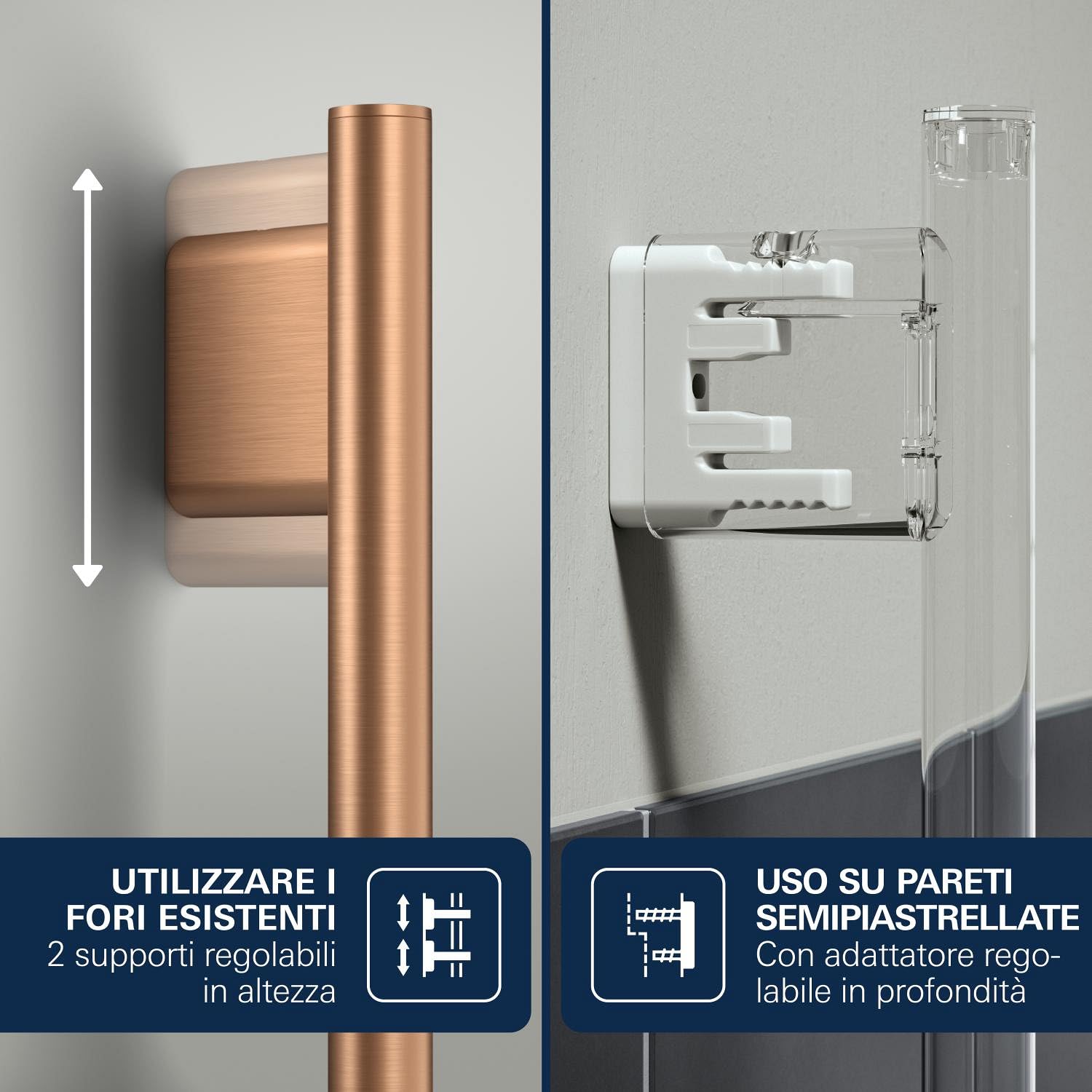 GROHE Vitalio Joy+ 120 134866DL00 saliscendi bronzo con portasapone