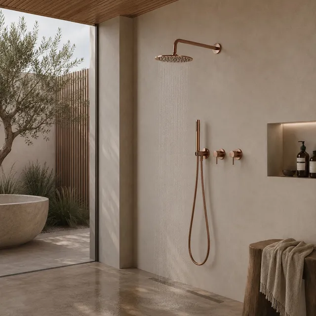 Sined kit doccia incasso acqua fredda 30 oro rosa