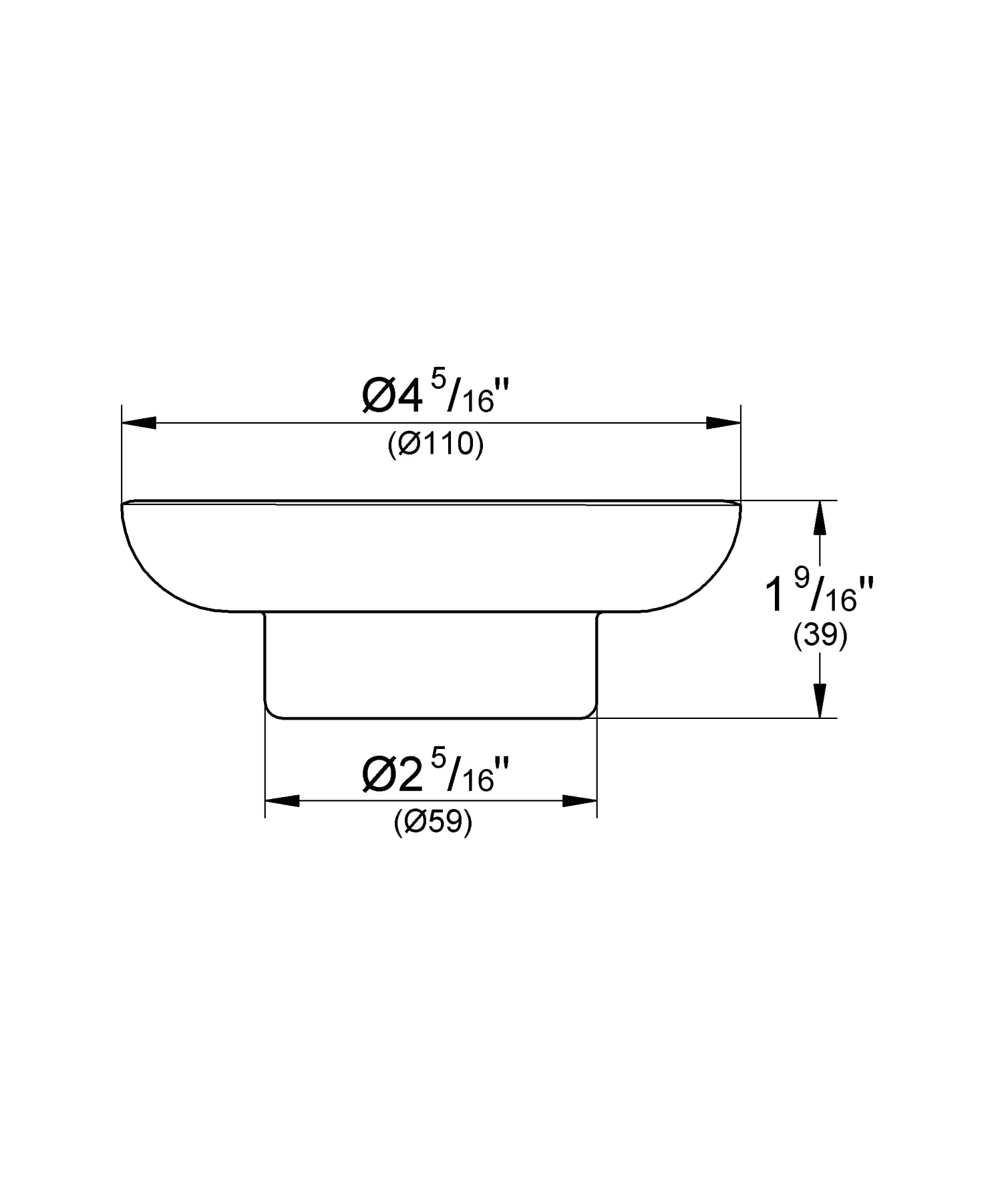 GROHE Start 41182000 Portasapone Vetro Ricambio 110 mm