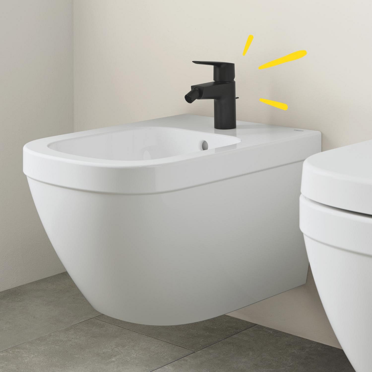 Grohe Start 325602432 miscelatore bidet nero opaco