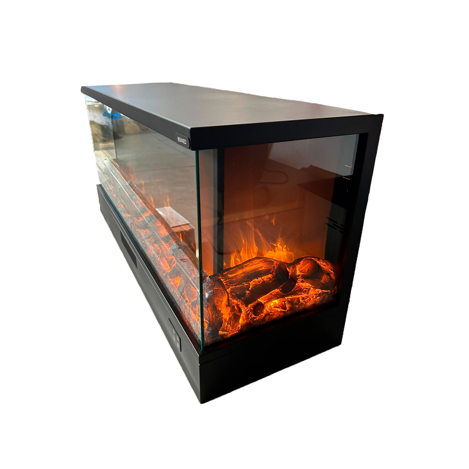 Sined Merano 108 Caminetto Elettrico Nero 3 Lati 1500W