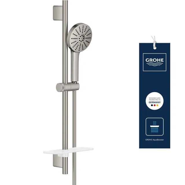 Grohe Vitalio Joy+ 120 set doccia Supersteel 134866DC00 3 getti