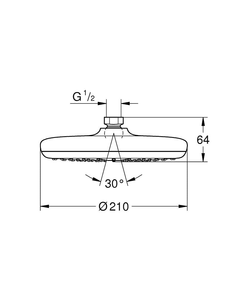 GROHE Vitalio Start 26415000 soffione doccia 210 mm cromo Rain