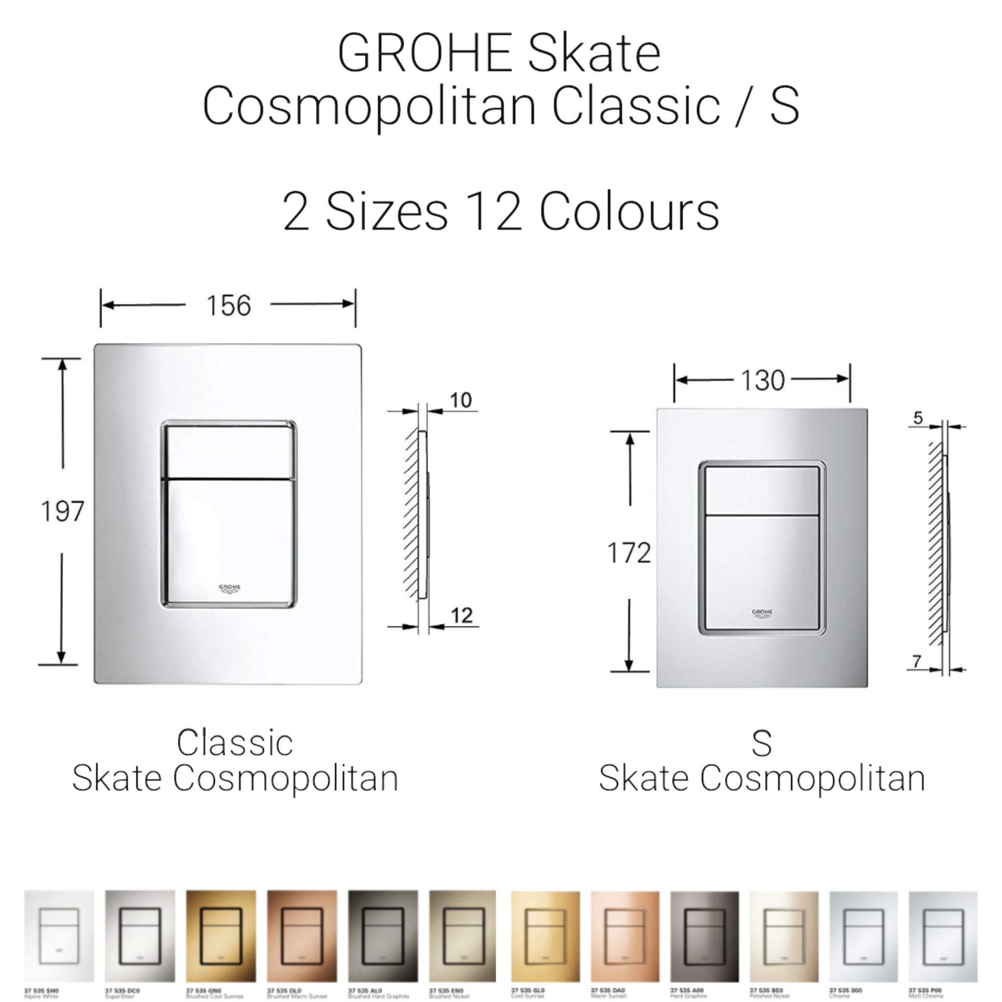 GROHE Even placca comando WC bianco alpino doppio scarico