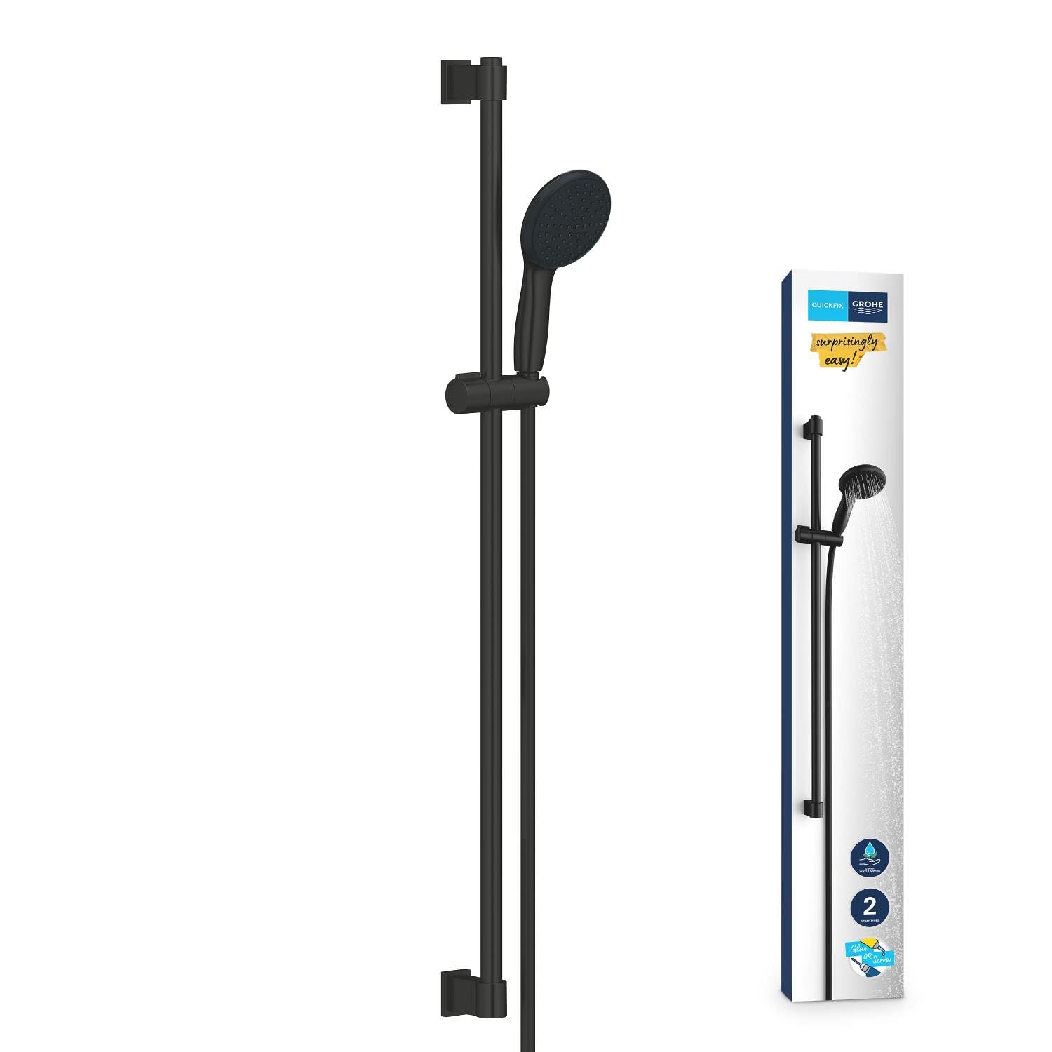 Grohe Vitalio Comfort 110 269302431 set doccia nero quadrato