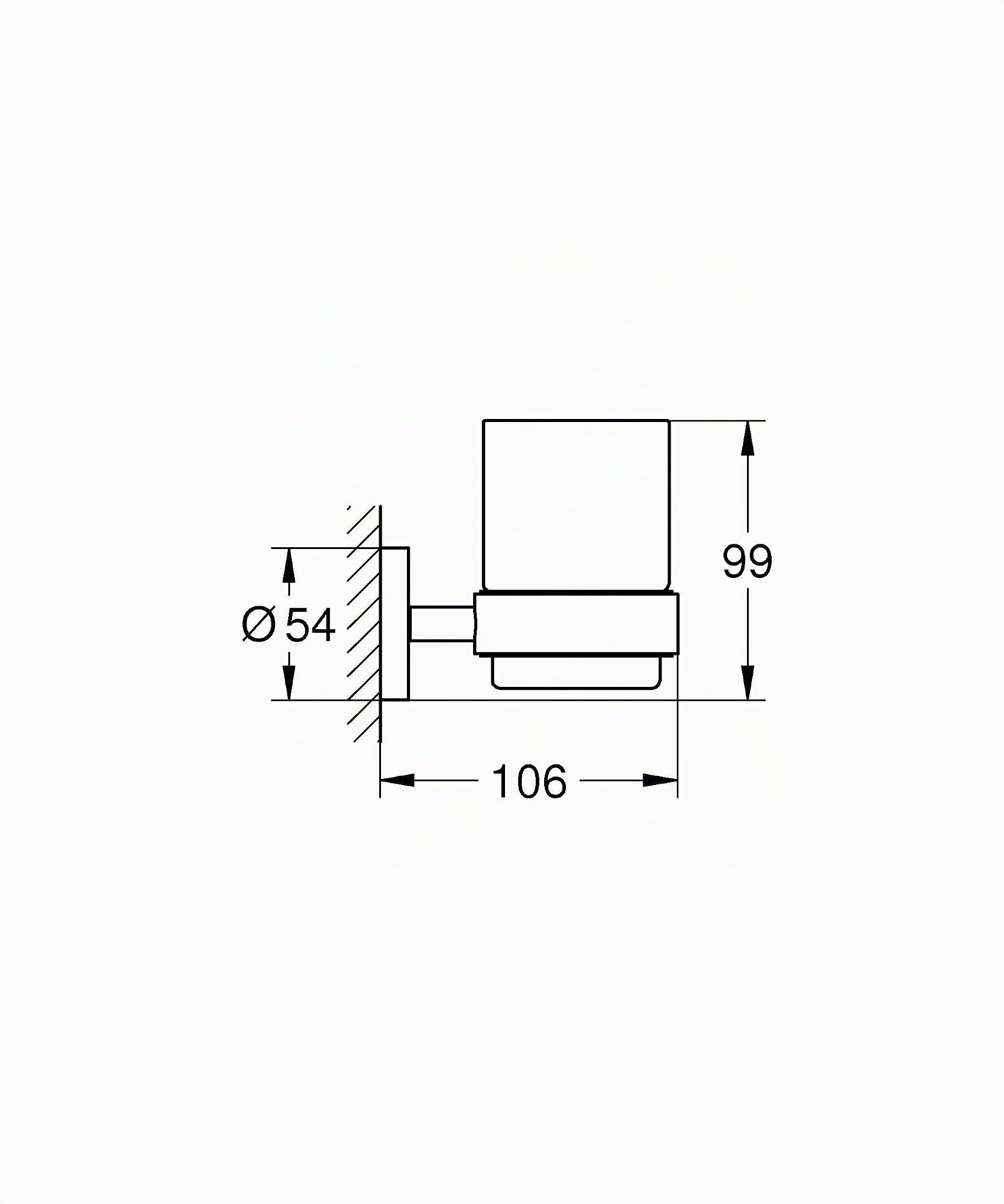 Grohe Start 411942430 portabicchiere nero opaco 106x99 mm