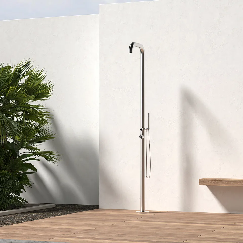 Sined Chia doccia da esterno inox con doccino 230 cm