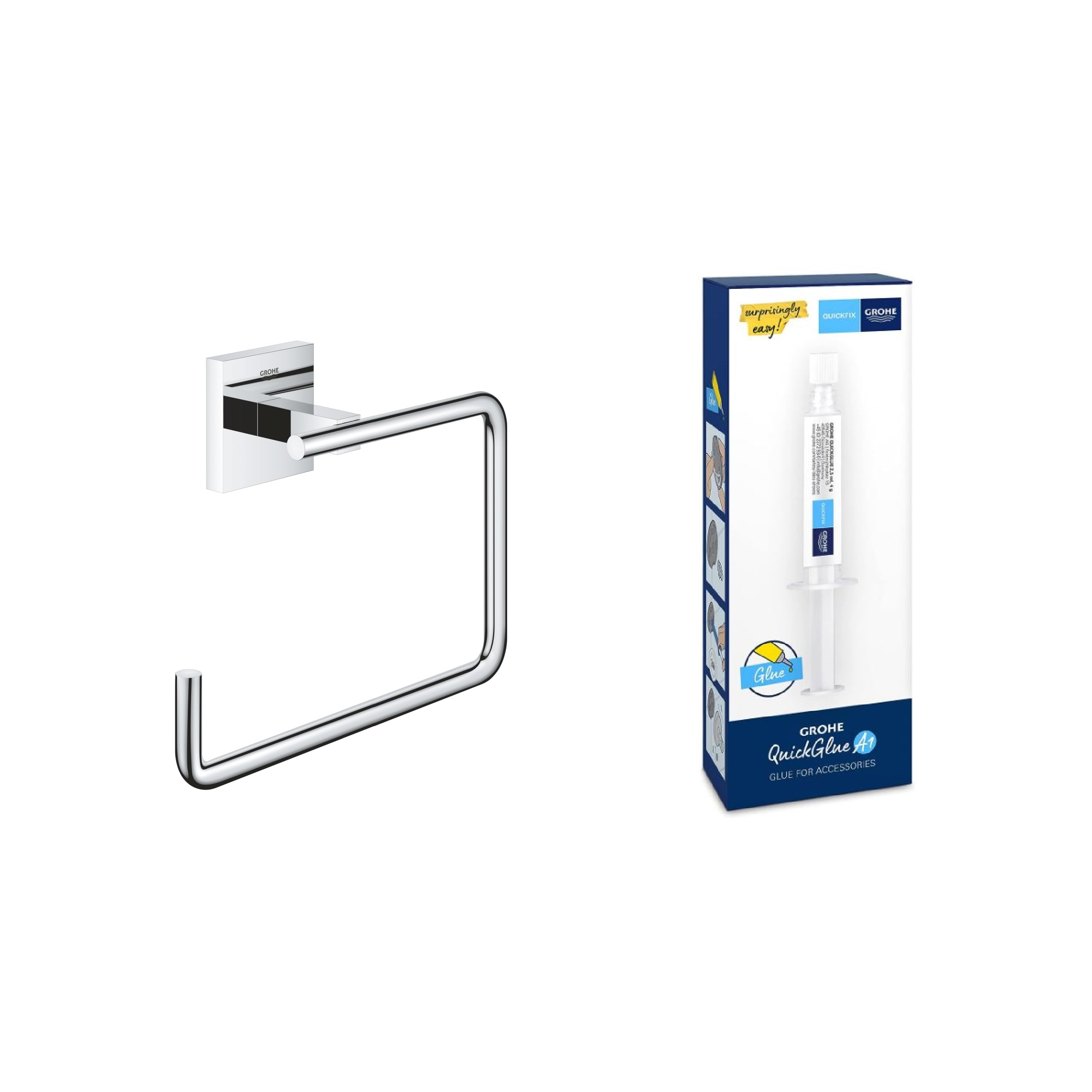 Grohe Start Cube 40975000 portasciugamani cromo fissaggio nascosto
