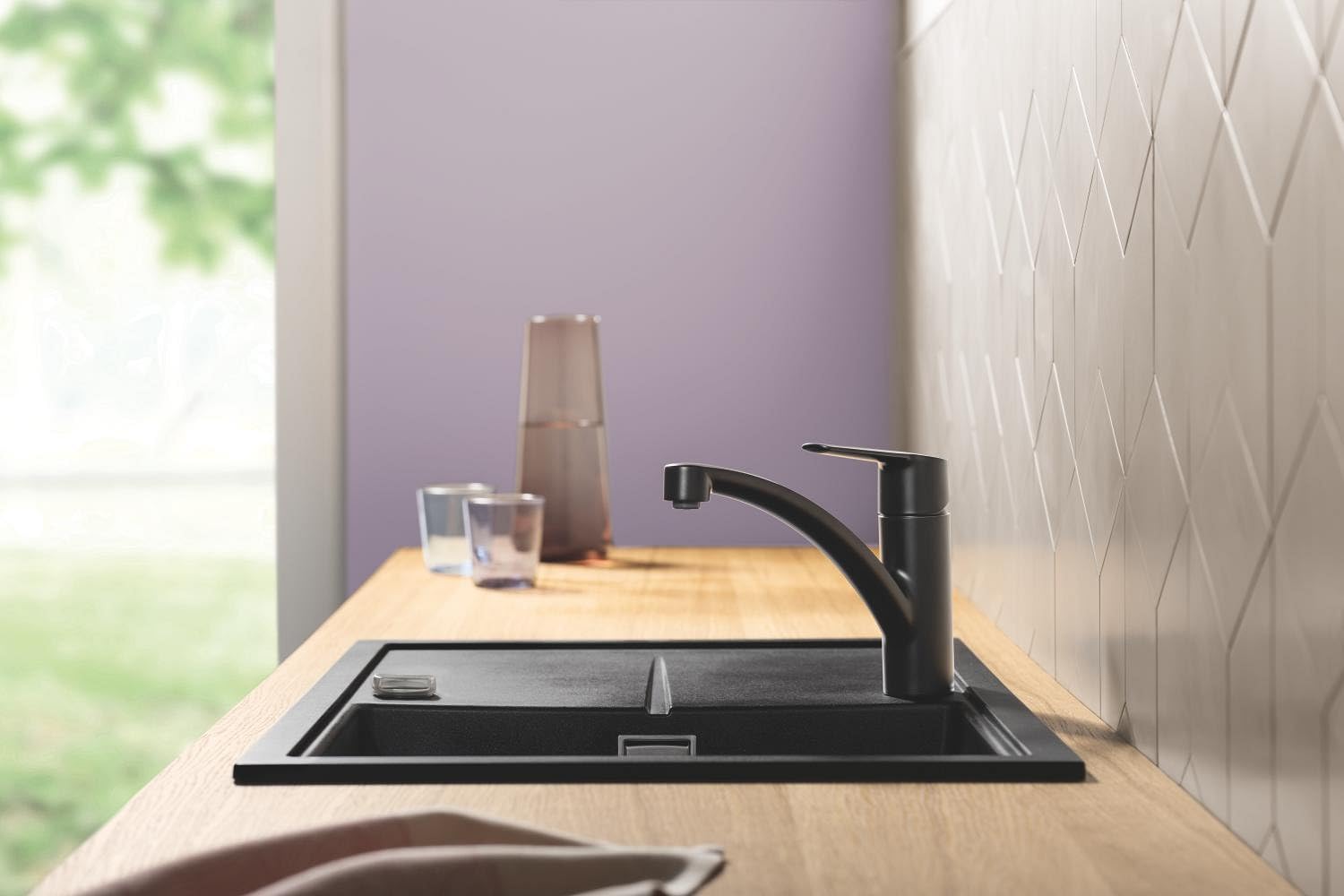 Grohe Start 324412432 Rubinetto Cucina Nero Opaco 140°