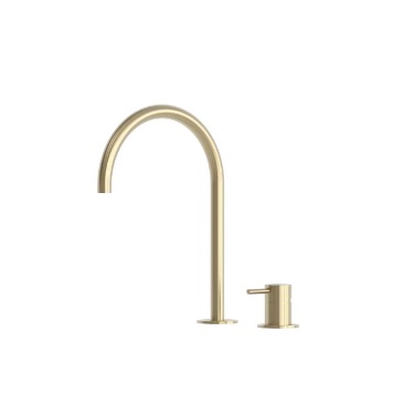 Sined Levante miscelatore lavabo 2 fori oro inox
