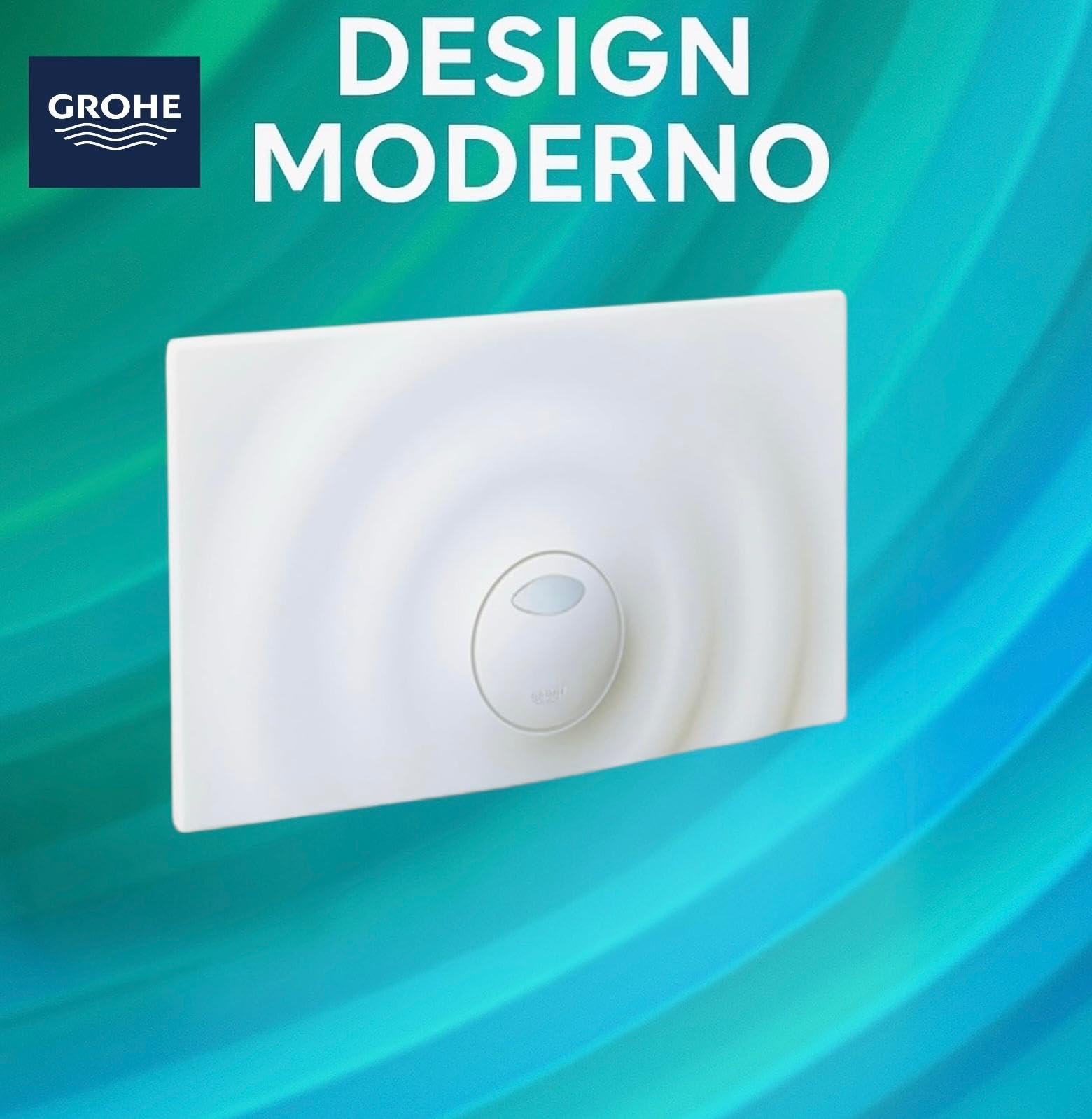 GROHE Surf 37859SH0 placca WC bianca 2 tasti risparmio