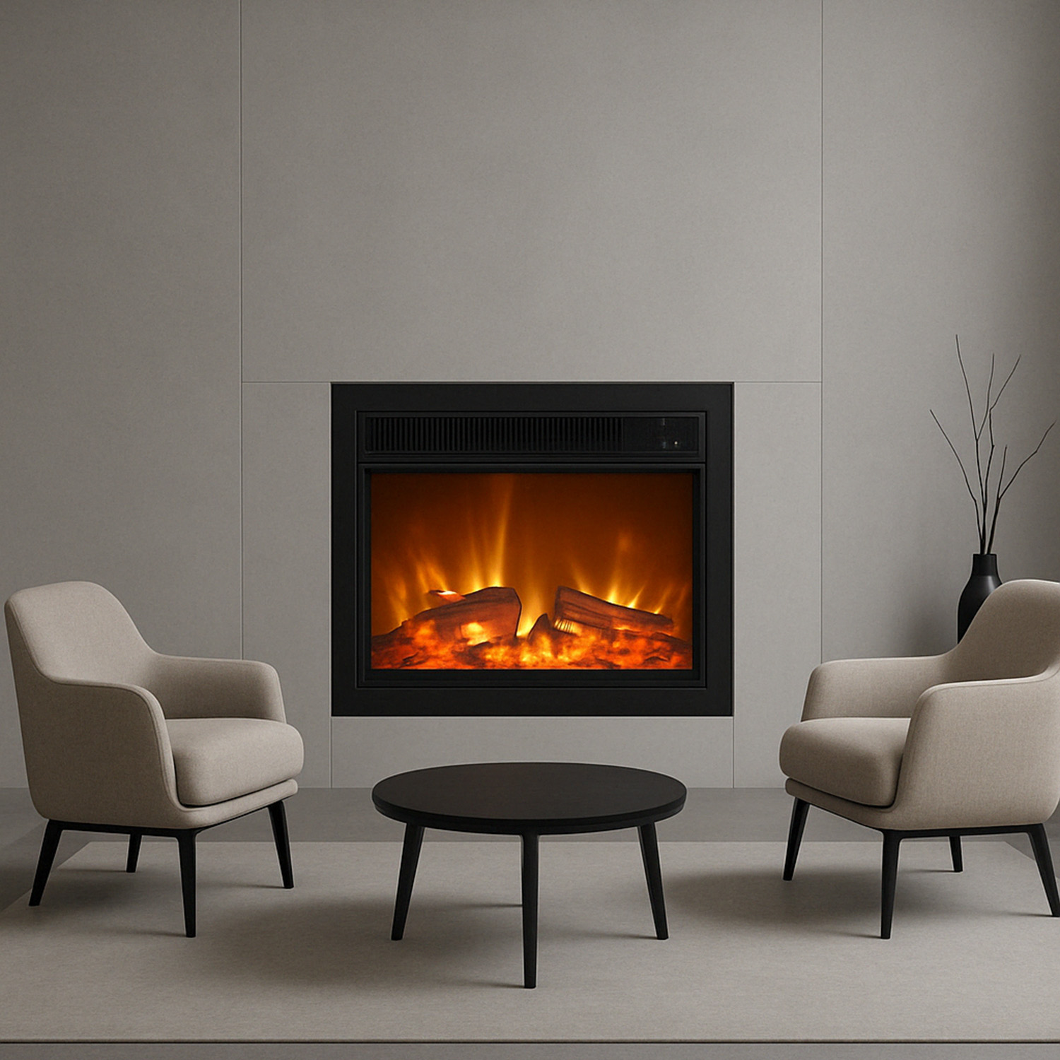 Sined Panarea Caminetto Elettrico da Incasso 1500W