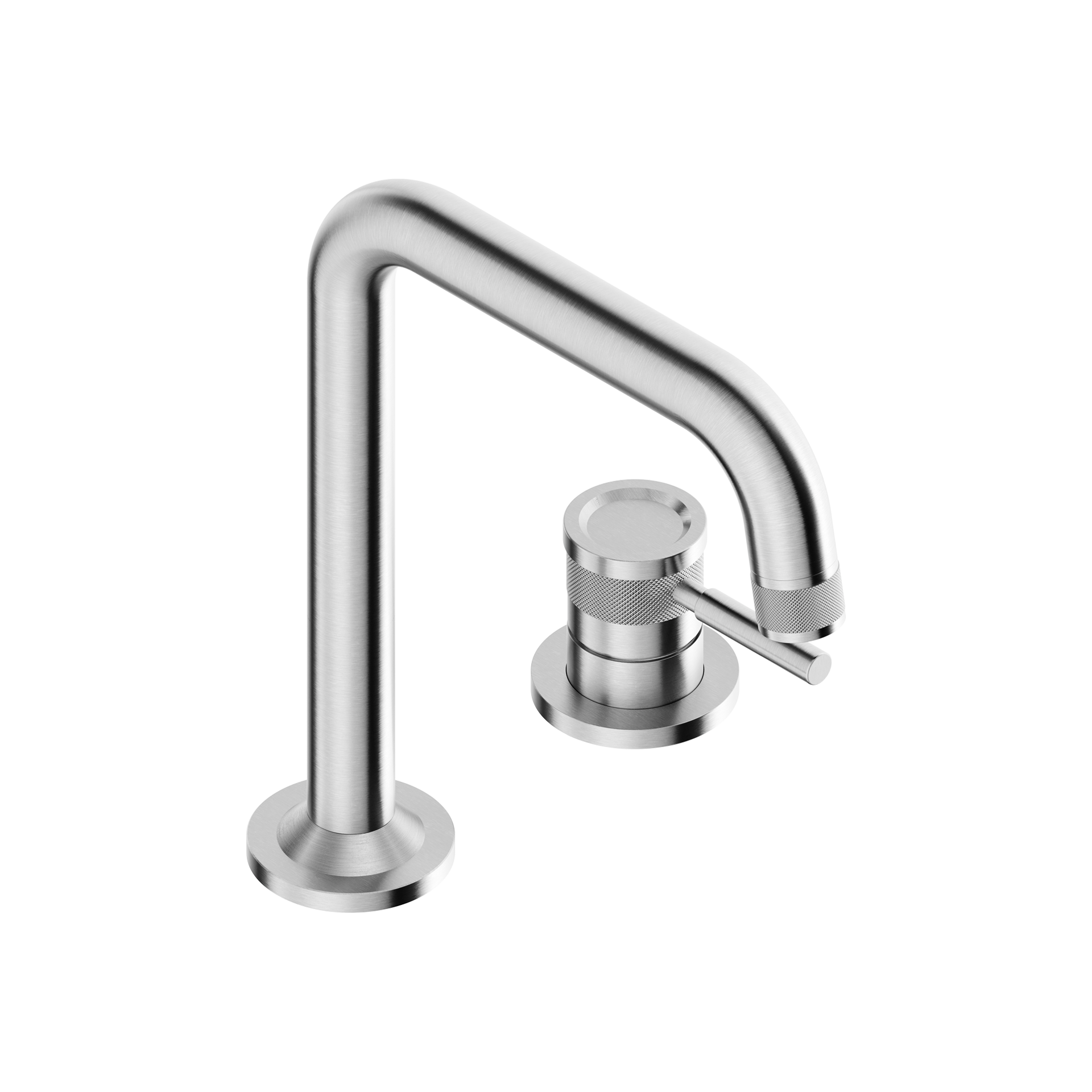 Tubico Volga miscelatore lavabo 2 fori bocca alta inox 316L
