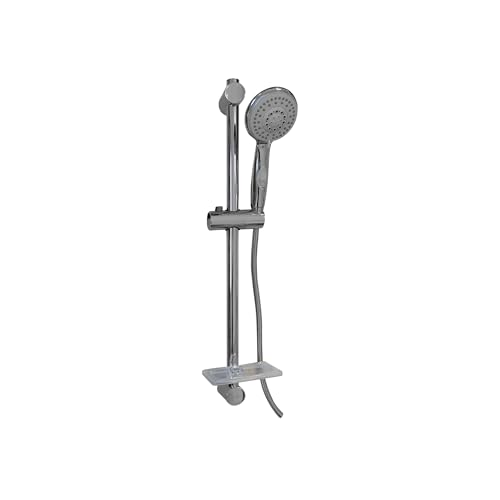 Fluxy saliscendi doccia 5 getti argento con flessibile 150 cm