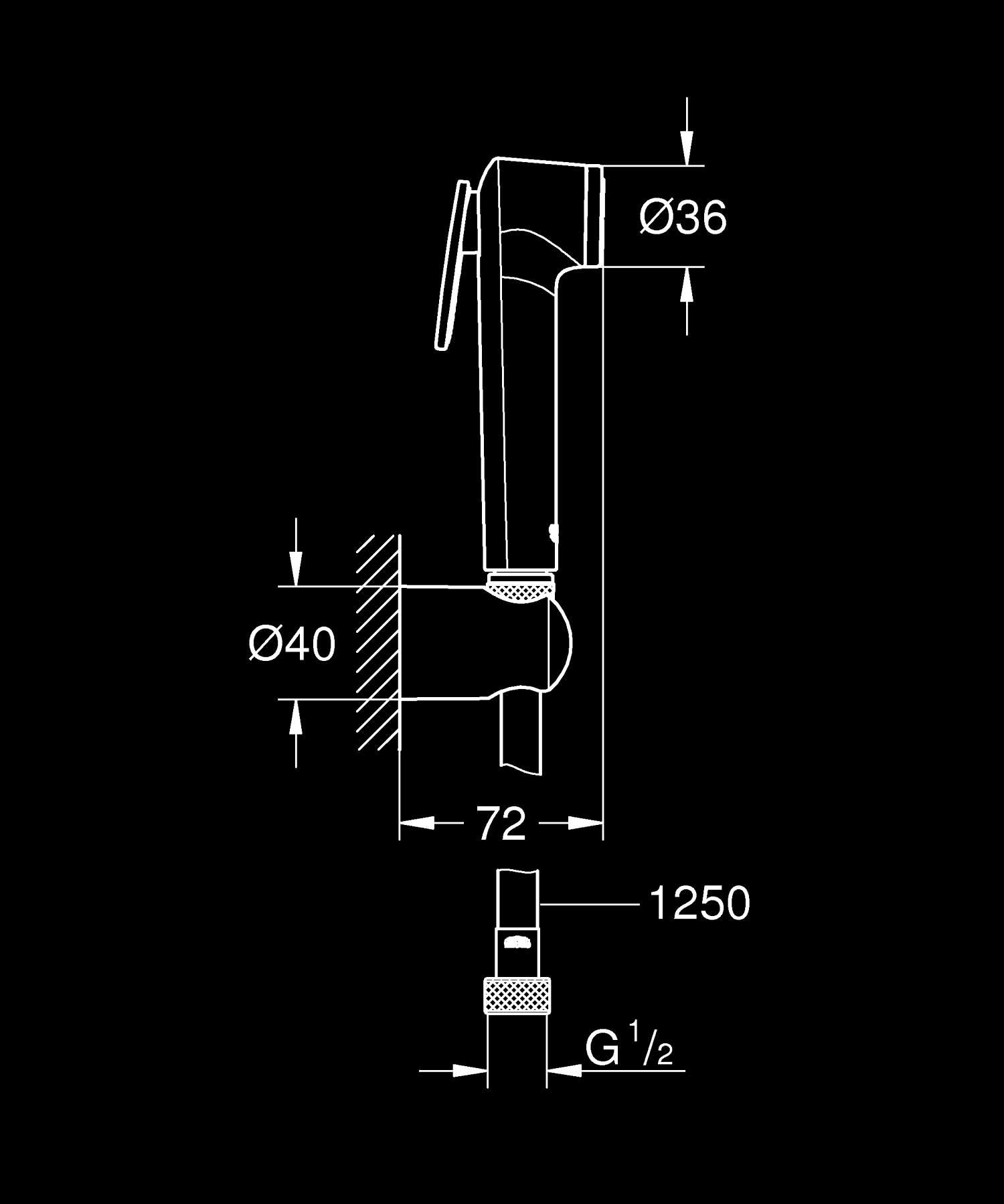 GROHE Tempesta 26175001 doccetta grilletto con supporto