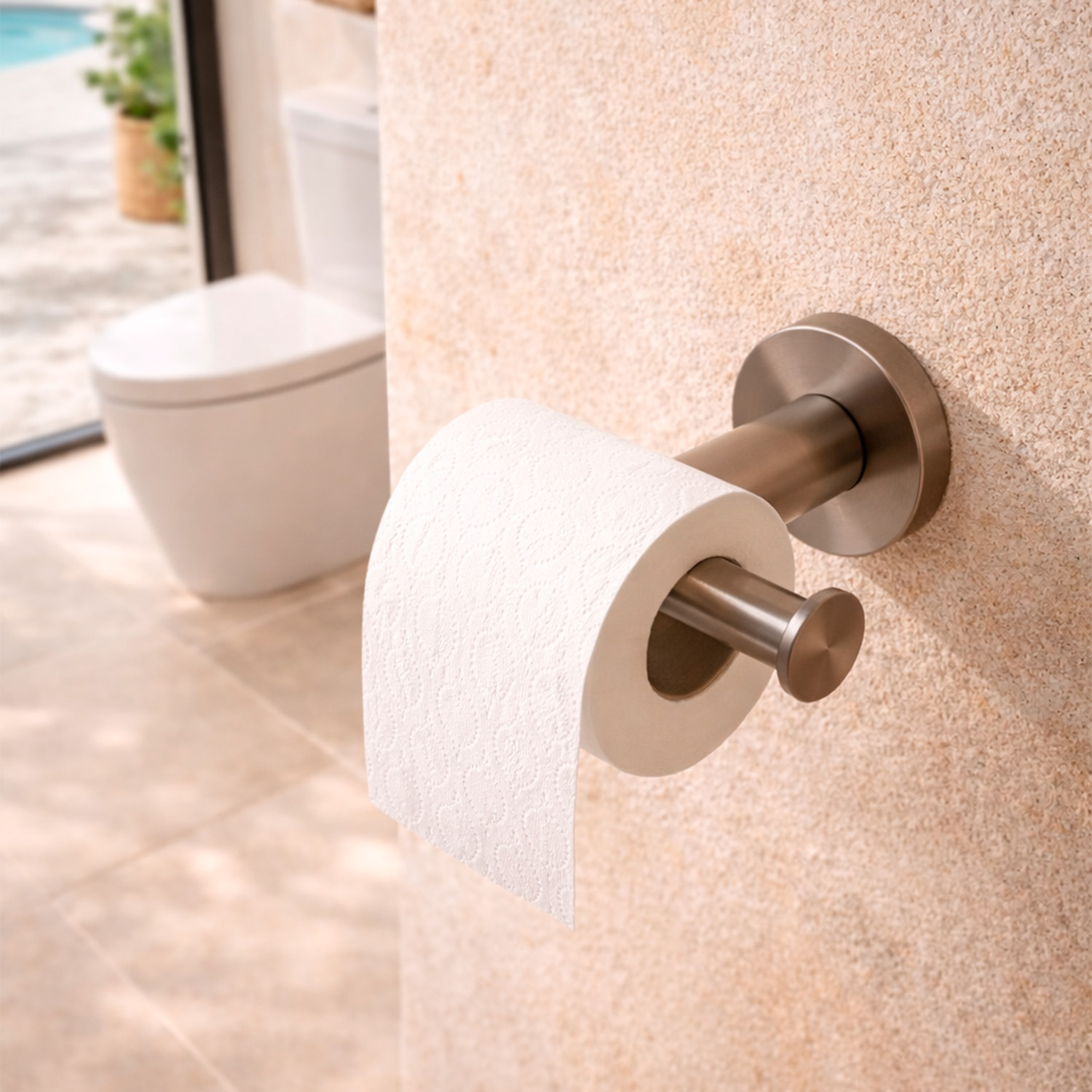 Sined Levante portarotolo bagno canna di fucile inox