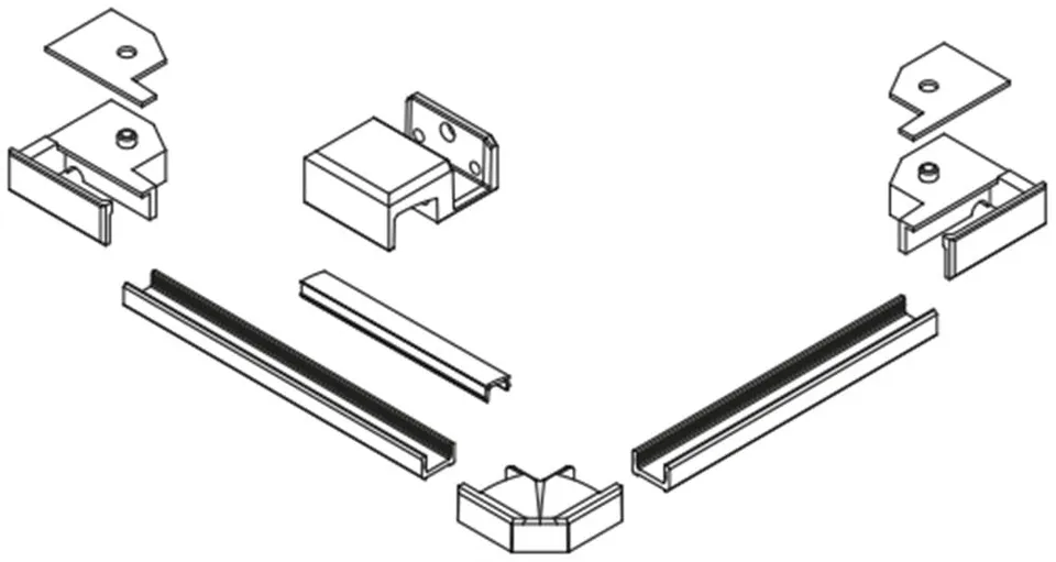 Vismaravetro Serie 8000 SMF kit porta SX bianco ricambio