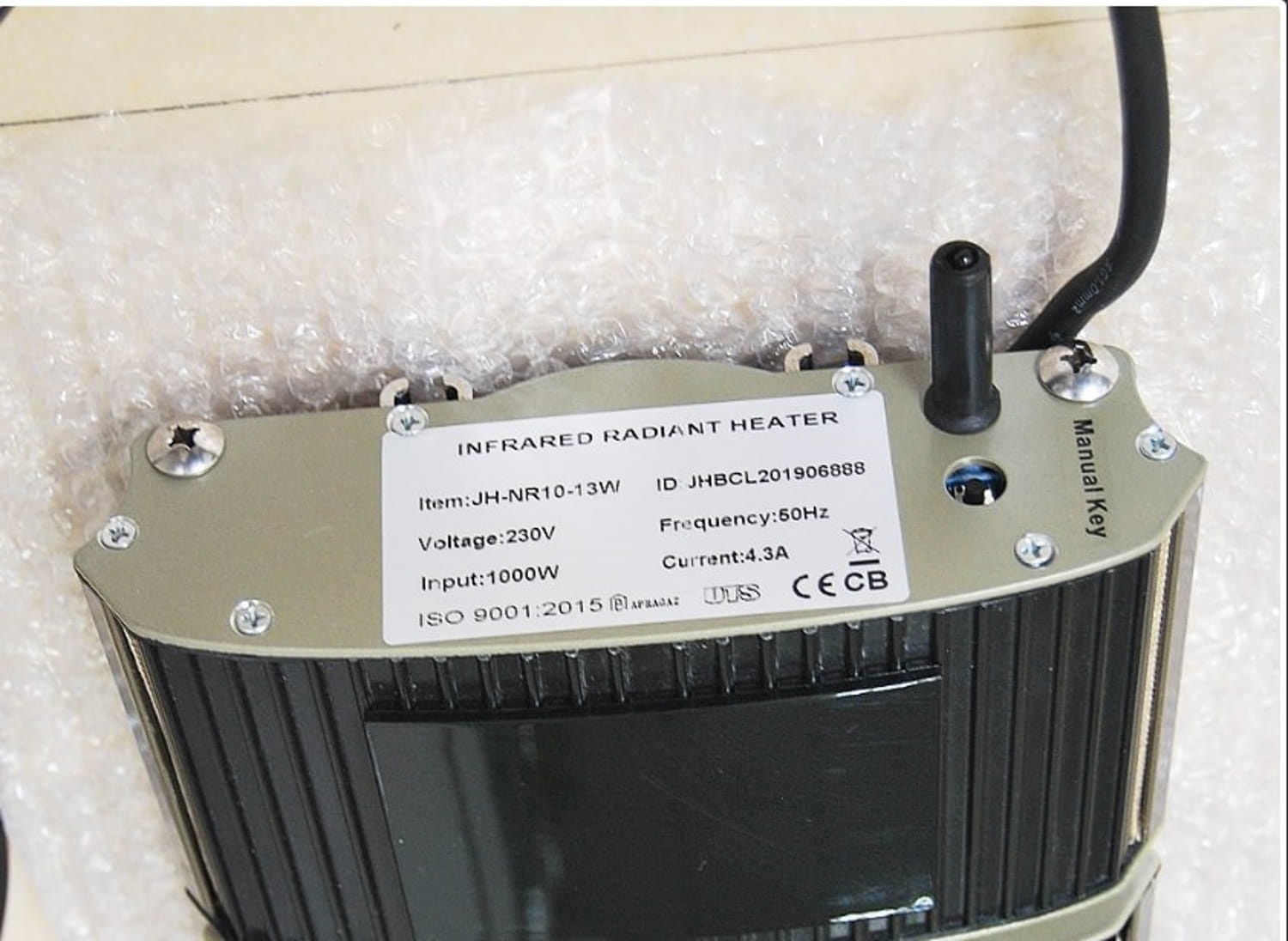 Sined Infrarossi 2400 stufa elettrica wifi nera 2400W