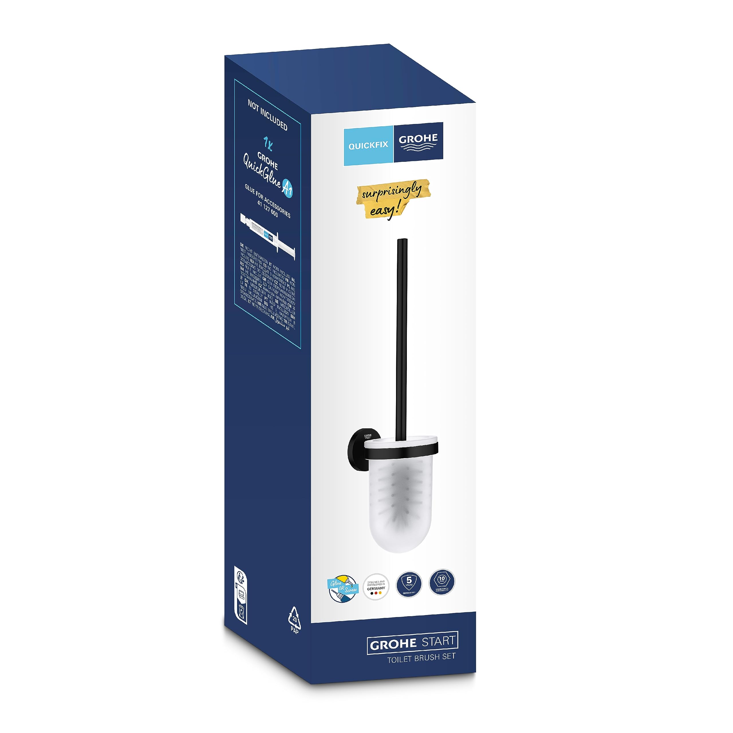 GROHE Start Scopino WC 411852430 Nero Opaco Metallo Vetro