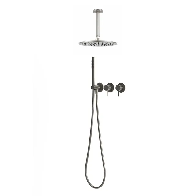 Sined Kit Doccia Soffitto 30cm Canna Fucile Inox