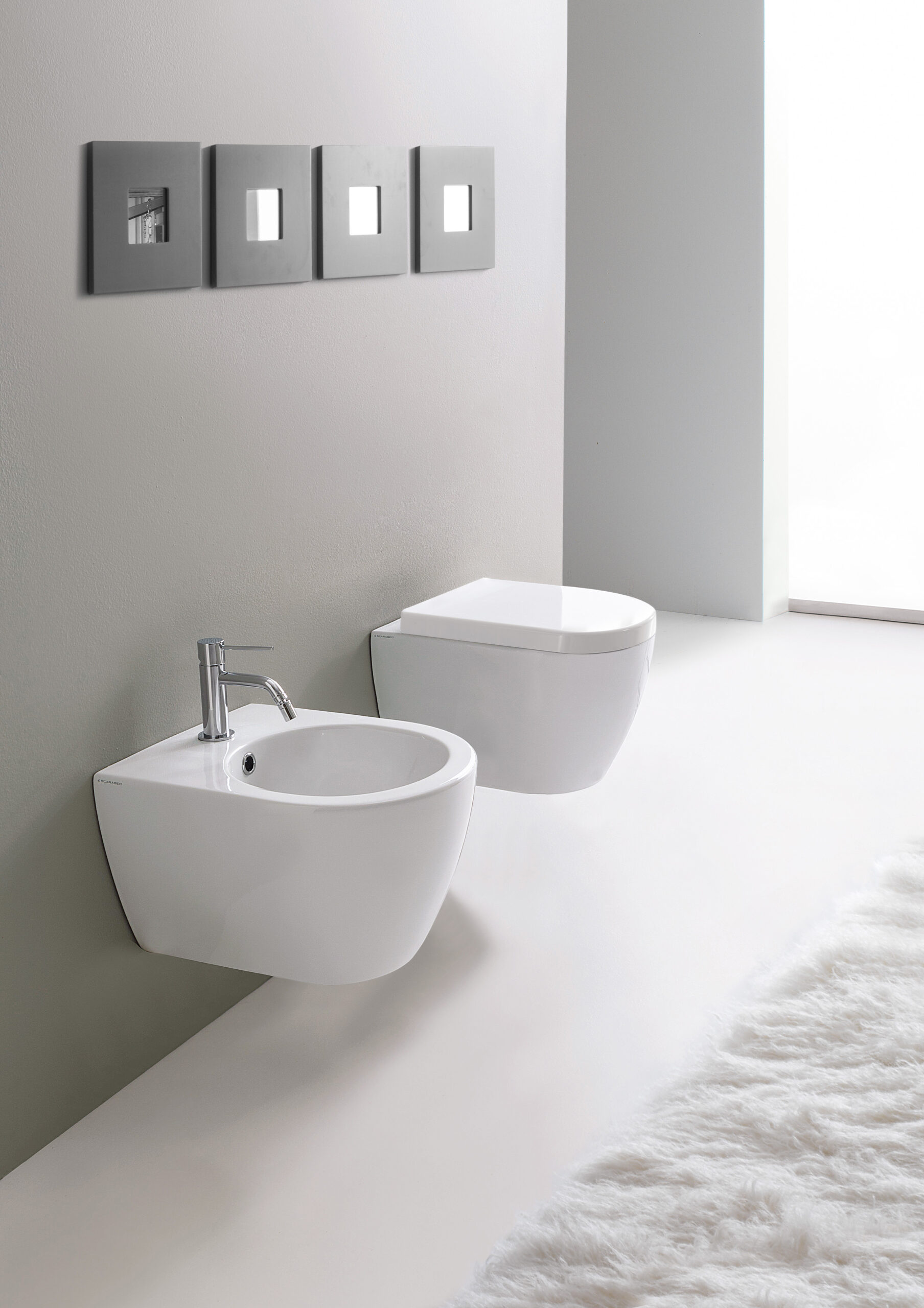 Scarabeo Moon 45 bidet sospeso bianco ceramica
