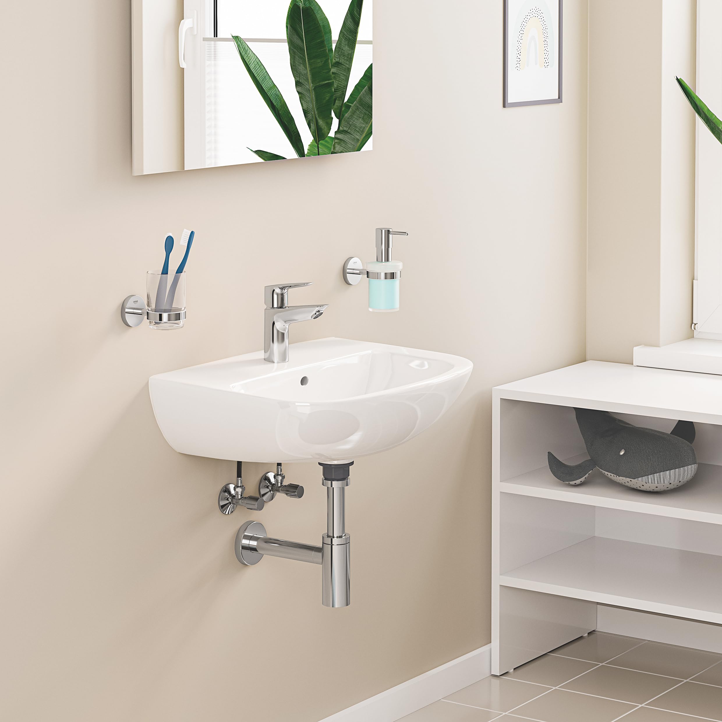 Grohe Start Edge 23898001 miscelatore lavabo S cromo piletta