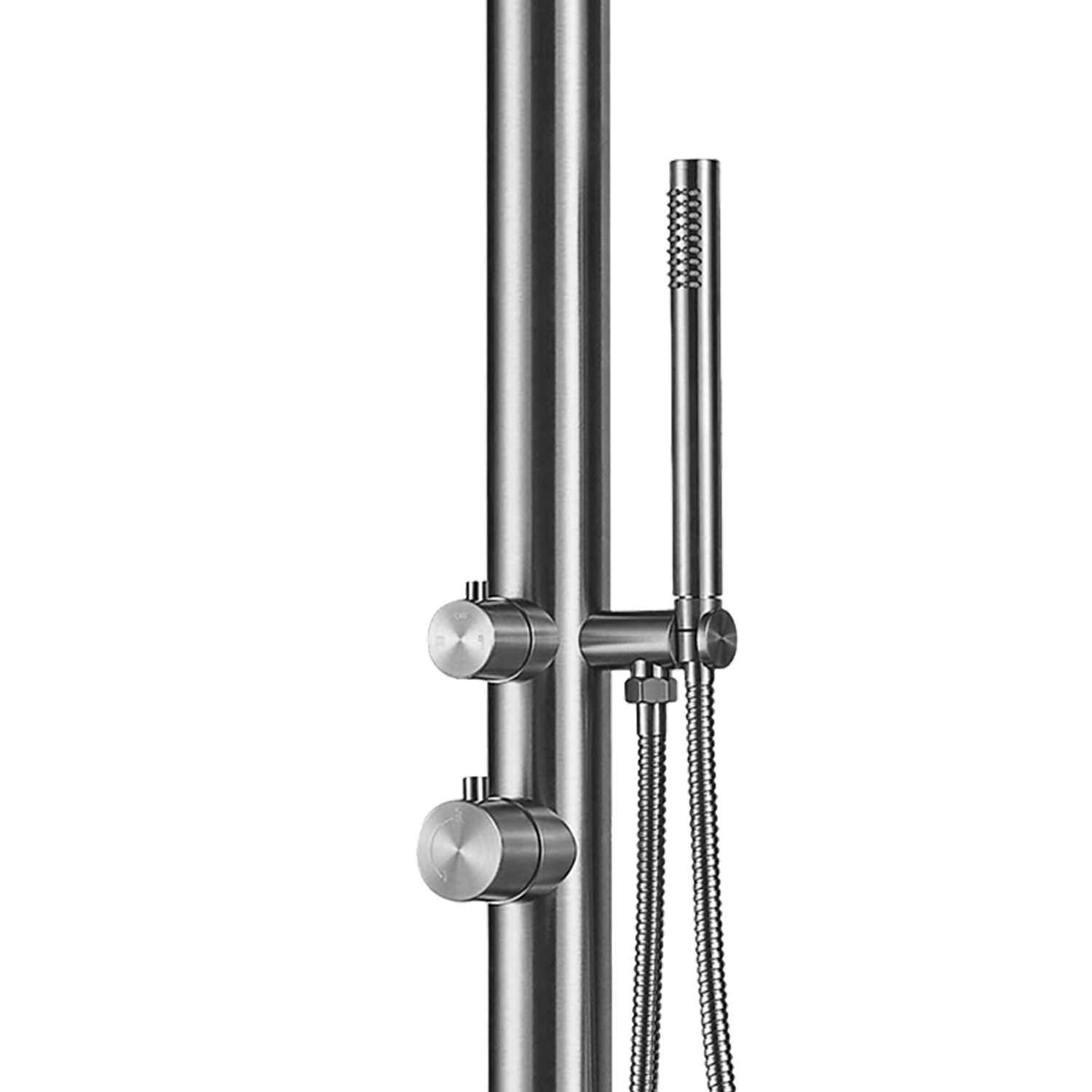 Sined Pula doccia da giardino calda e fredda inox 230 cm