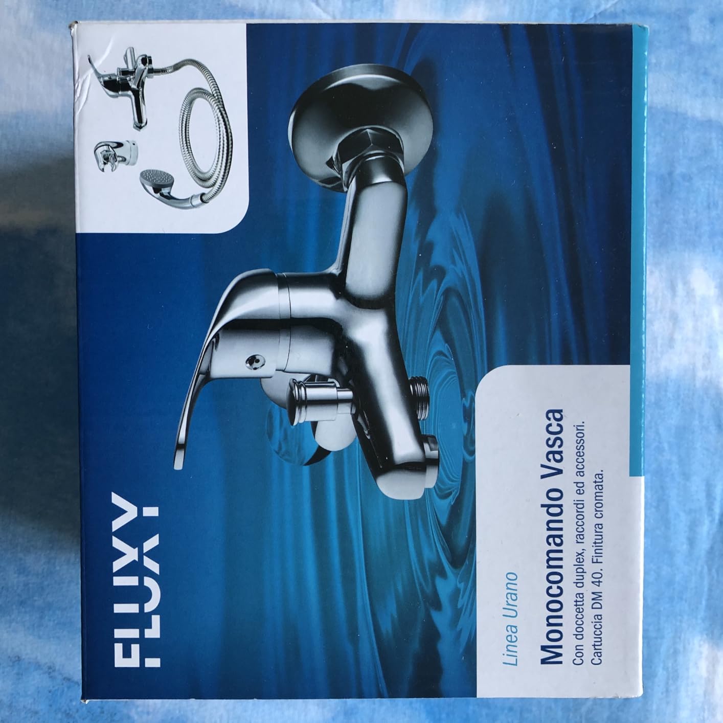 Fluxy monocomando vasca cromo con doccetta duplex