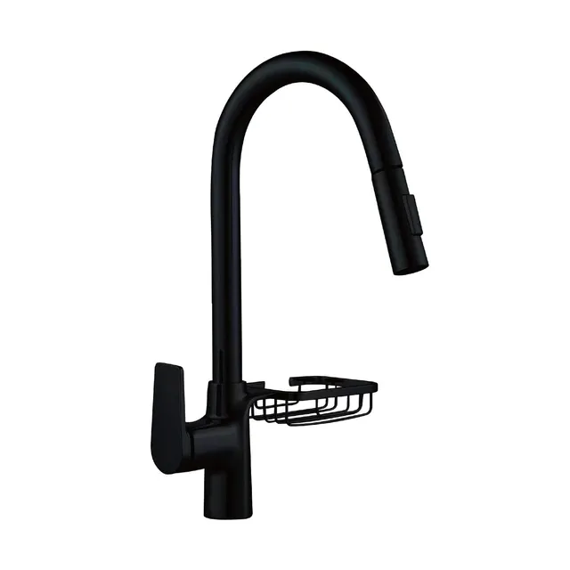Solvex SP-10044-N rubinetto cucina nero acciaio inox