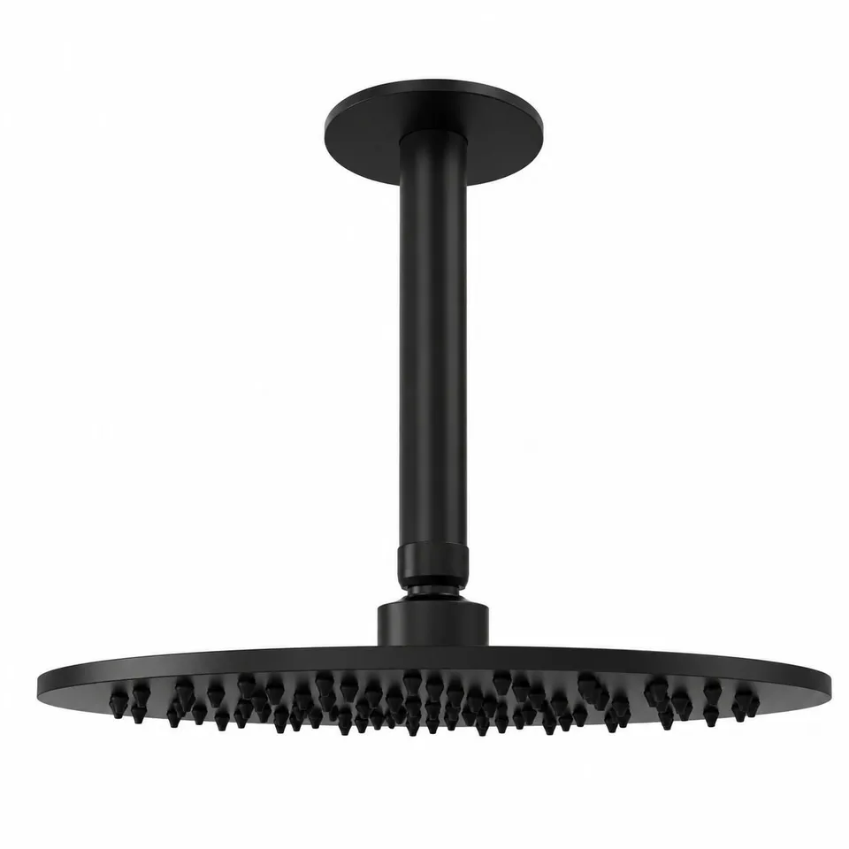 Sined Levante kit soffione doccia a soffitto 25 cm nero