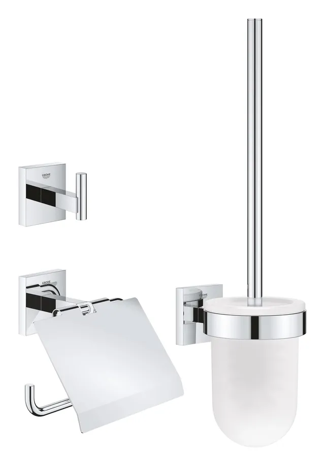 GROHE Start Cube 41123000 set accessori 3-in-1 cromo vetro