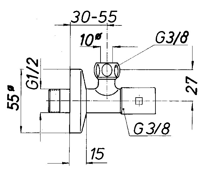 Schmiedl GS1046/15 Rubinetto a Squadra 1/2 da Incasso