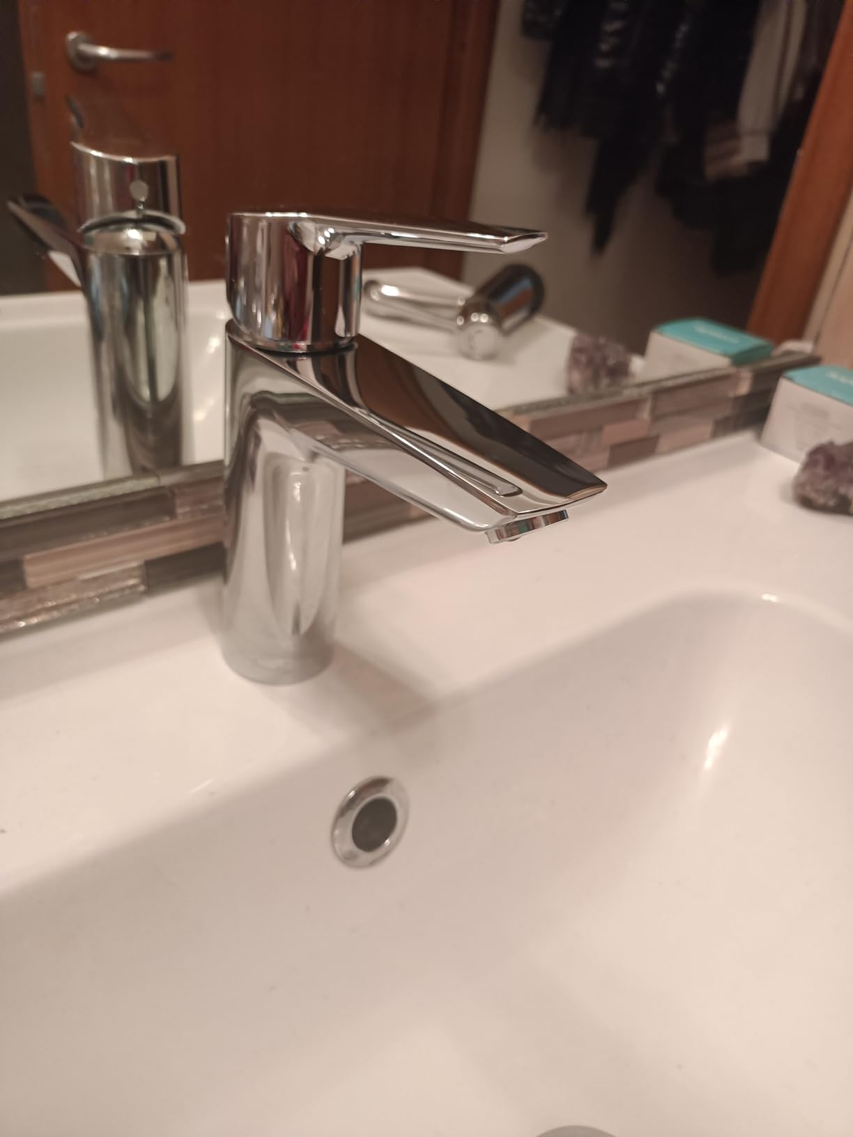 GROHE Start M miscelatore lavabo cromo con piletta EcoJoy