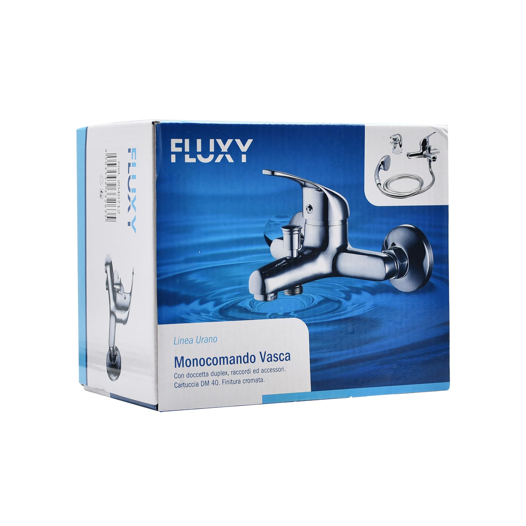 Fluxy monocomando vasca cromo con doccetta duplex