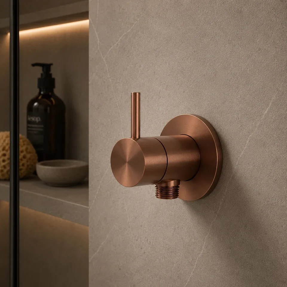 Sined Miscelatore Muro Attacco Shattaf Oro Rosa miscelatore inox