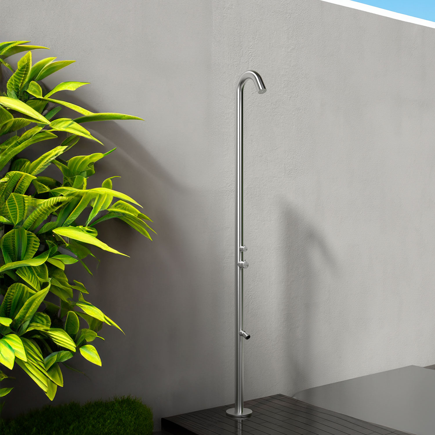 Sined Quartu doccia esterno inox acqua calda fredda